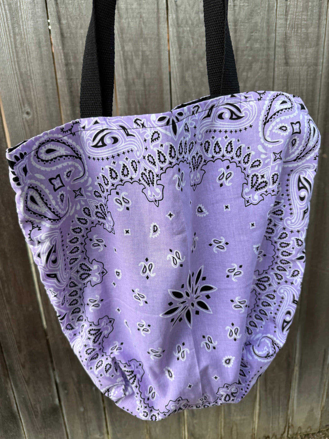 Medium Light Purple Bandana Tote