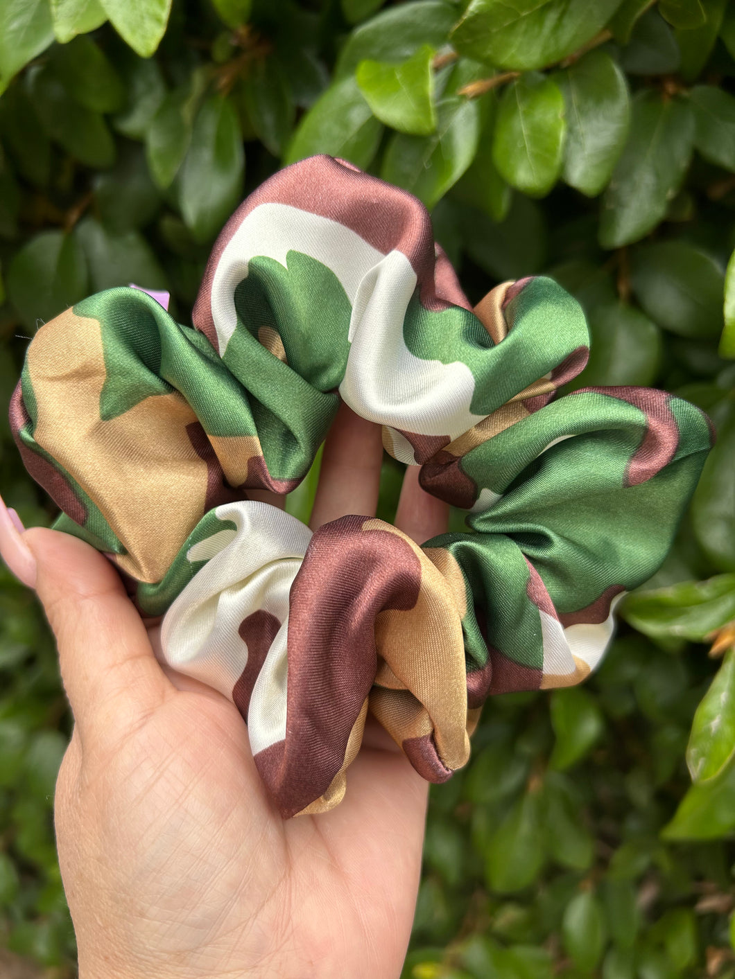 Satin Scrunchie Camo